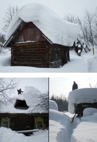 Schnee auf der Datscha